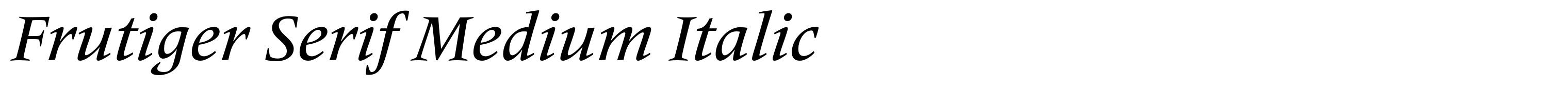 Frutiger Serif Medium Italic
